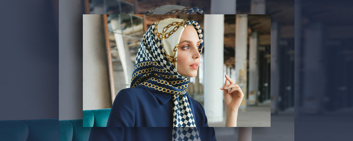 Aker Turkish Silk Hijab Spring/Summer 2020 #8108 Blue main image 0