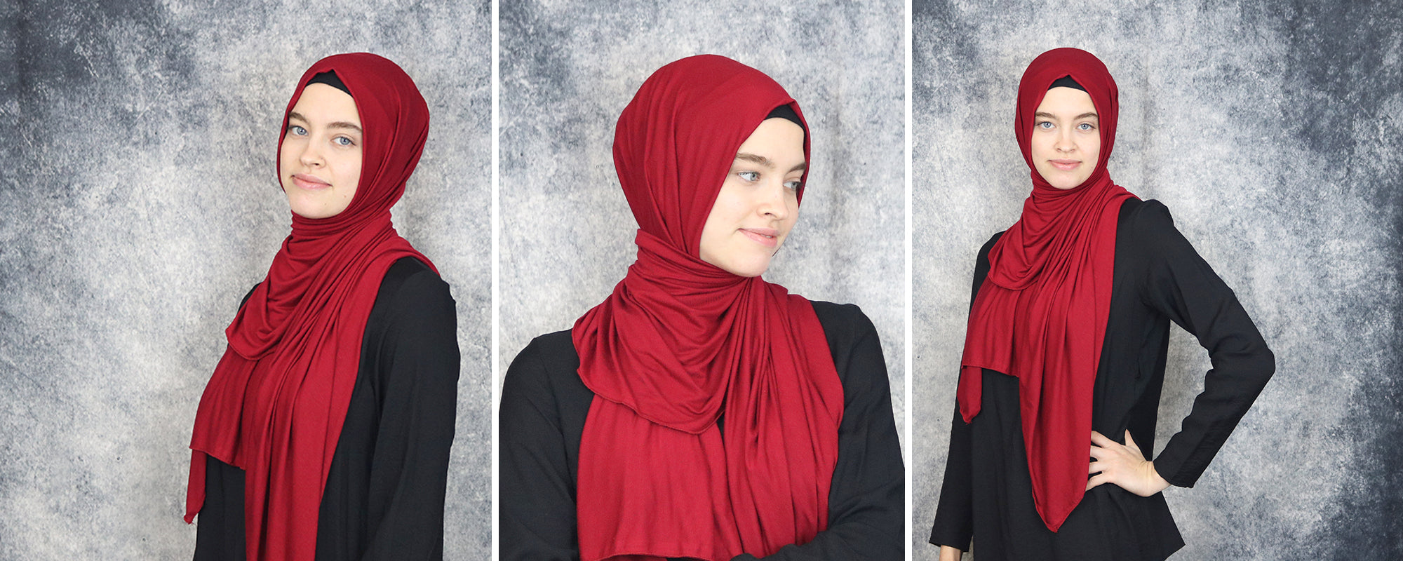 Modefa Comfy Striped Jersey Hijab Shawl - Mauve