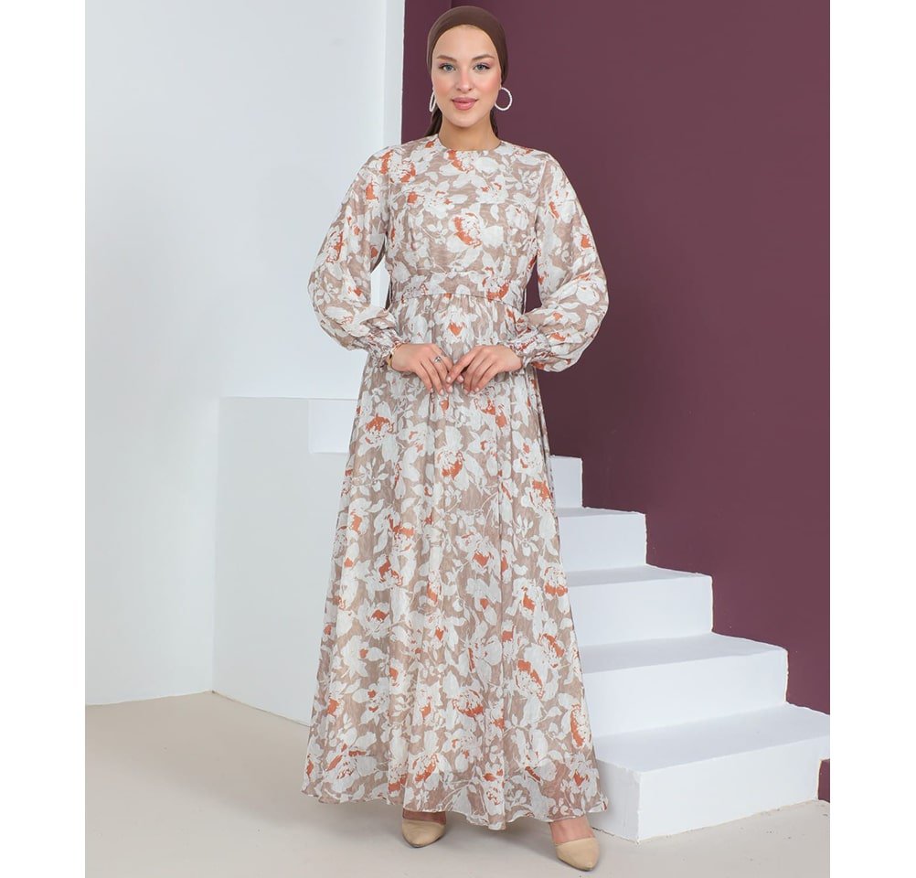 Modest Women's Dress Floral 7999-57