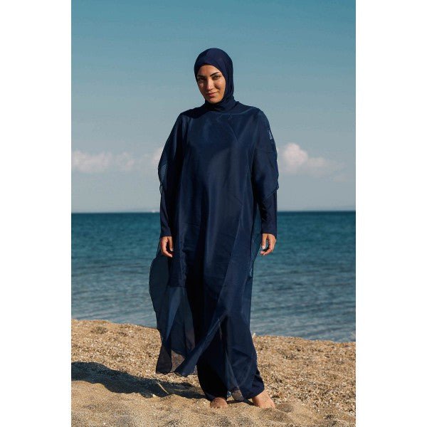 Modest Swim Cover Kaftan Kimono P2201 Simple Navy