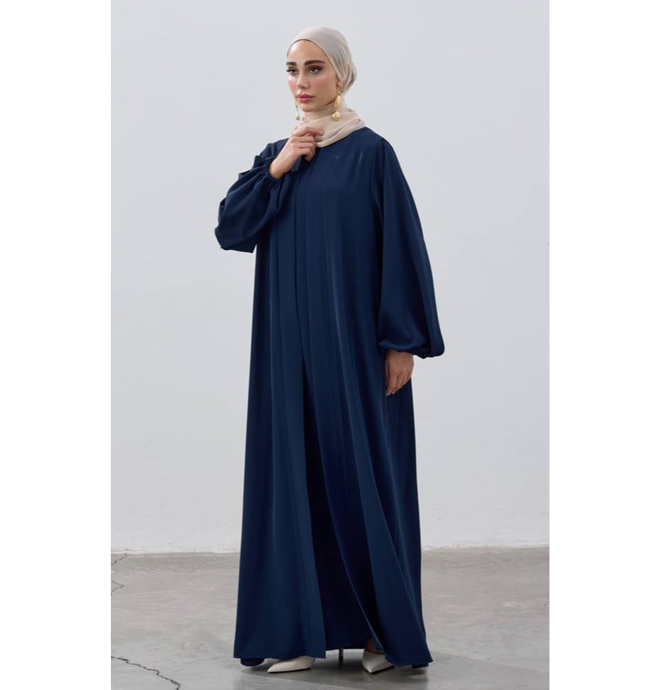 blue muslimah dress Everyday Elegance Open Abaya & Set _okendo:syndication_key:CL137598031