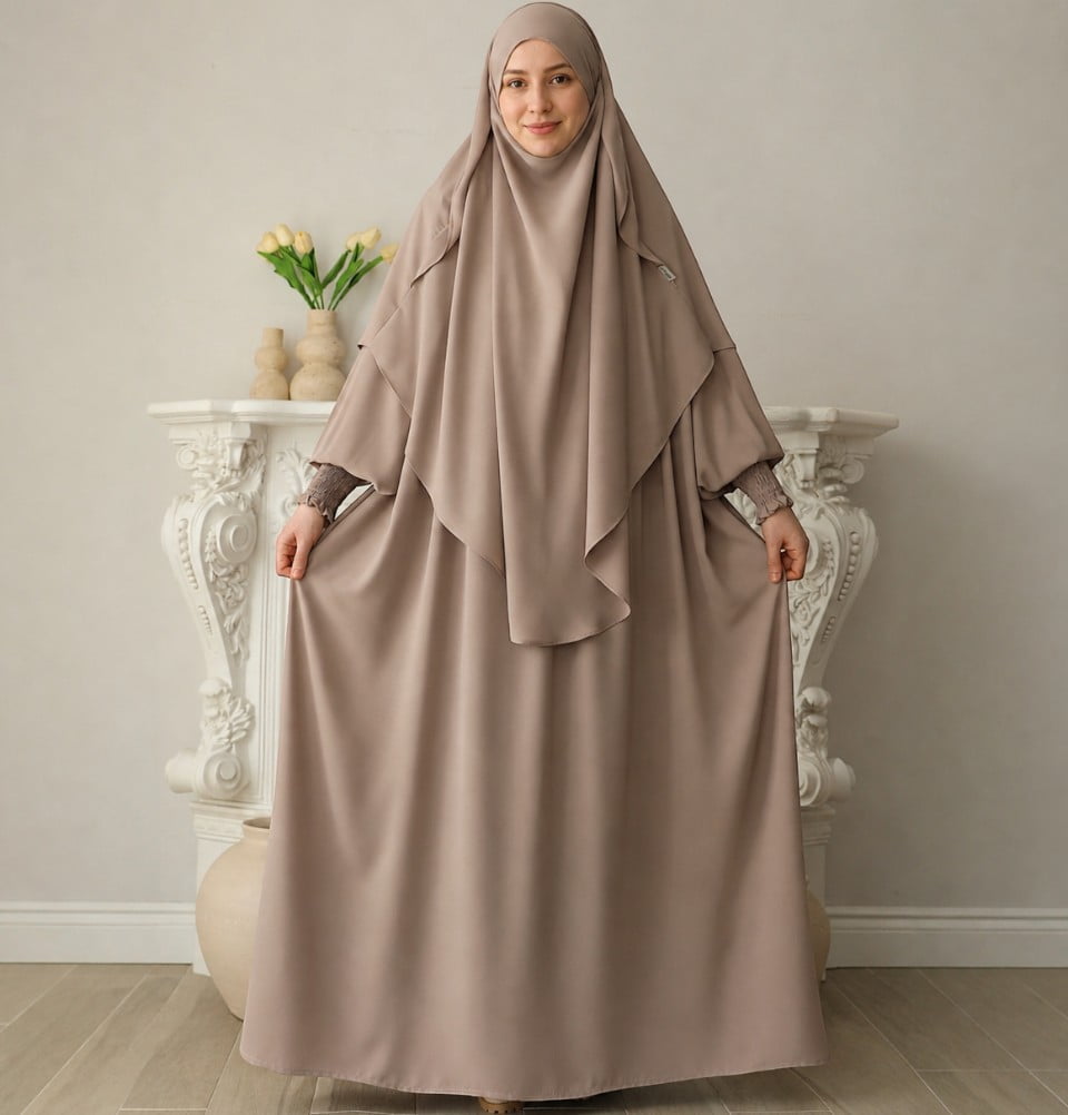 ladies abaya dress Modest Muslim Woman Abaya with Niqab Khimar