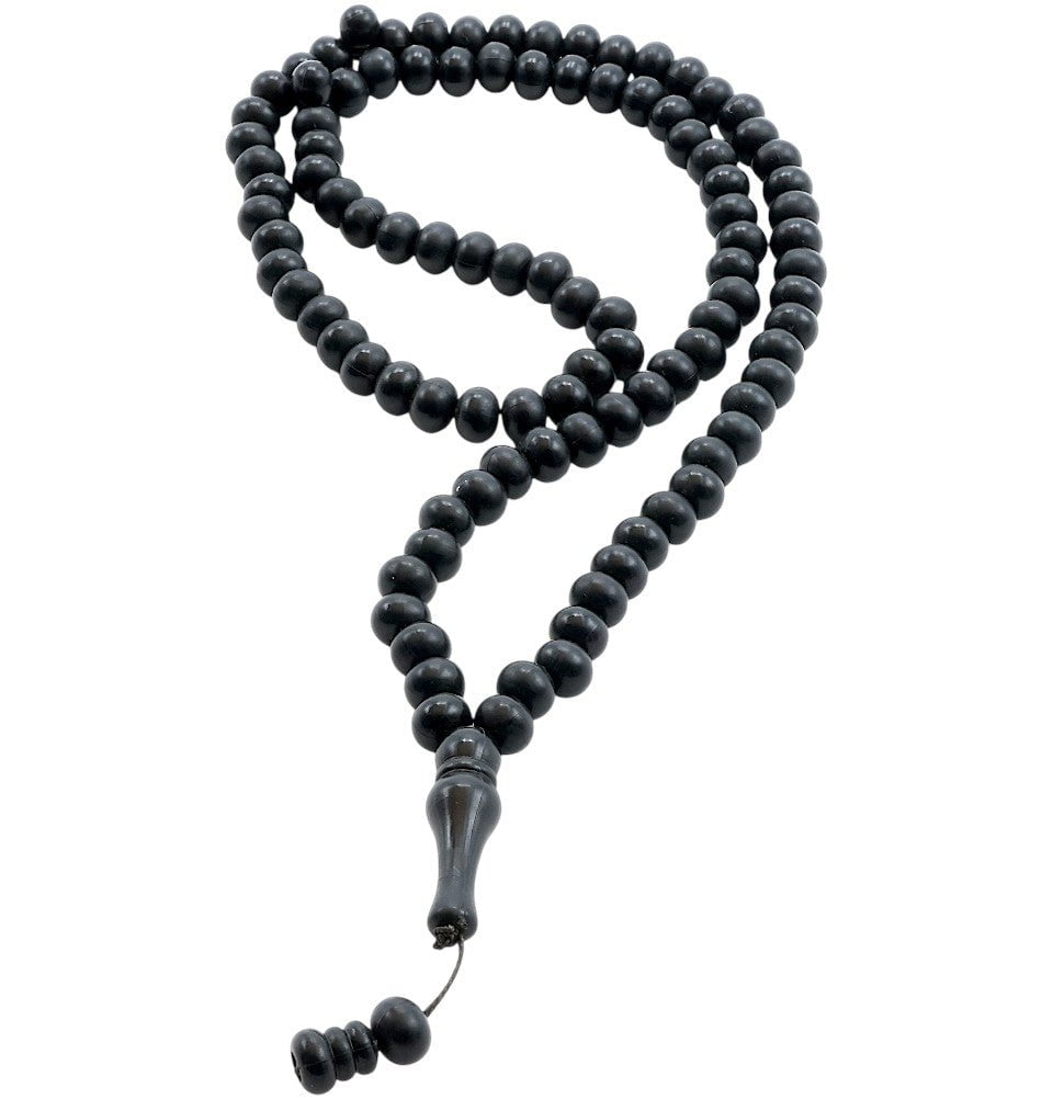 Islamic Tesbih Acrylic 99 Count Simple Prayer Beads 8mm Black