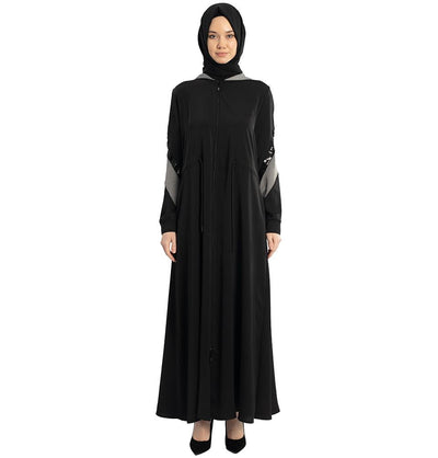 Modefa Dress 286 Hoodie Abaya Grey