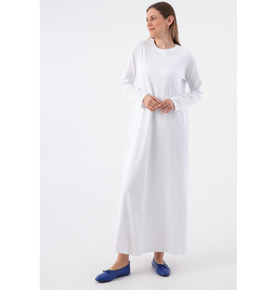 essentials dress long sleeve Women's Basic Long Sleeve Cotton Dress