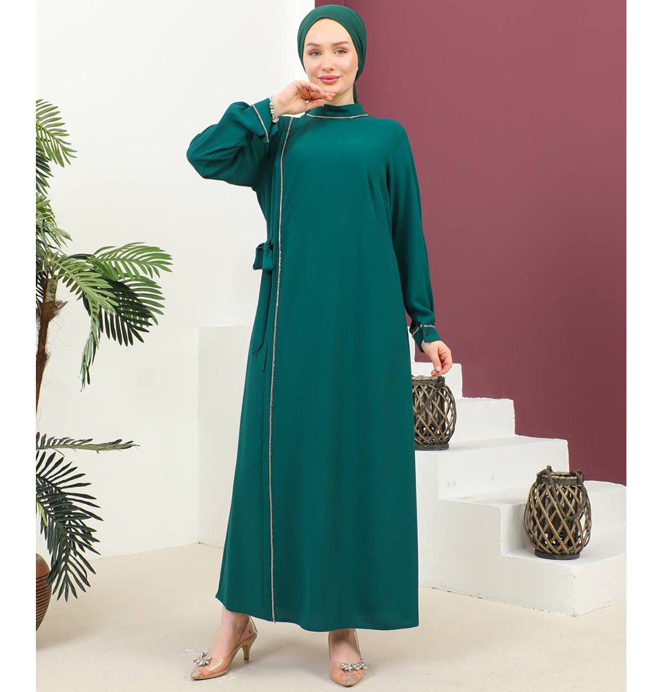 Modest Women's Dress Elegant 9470 Green Modest Women's Dress Elegant 9470 Green