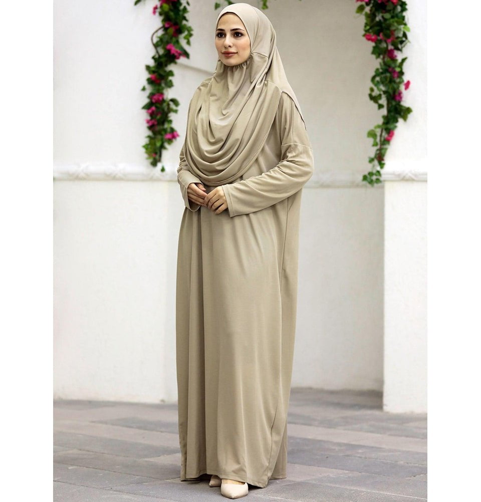 One Piece Prayer Dress N2301 - Beige One Piece Prayer Dress N2301 - Beige
