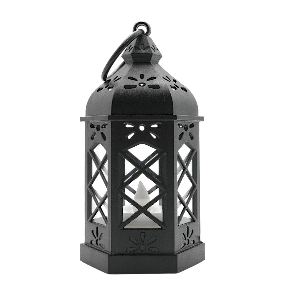 Islamic Holiday Decor | Mini Black Moroccan Lantern