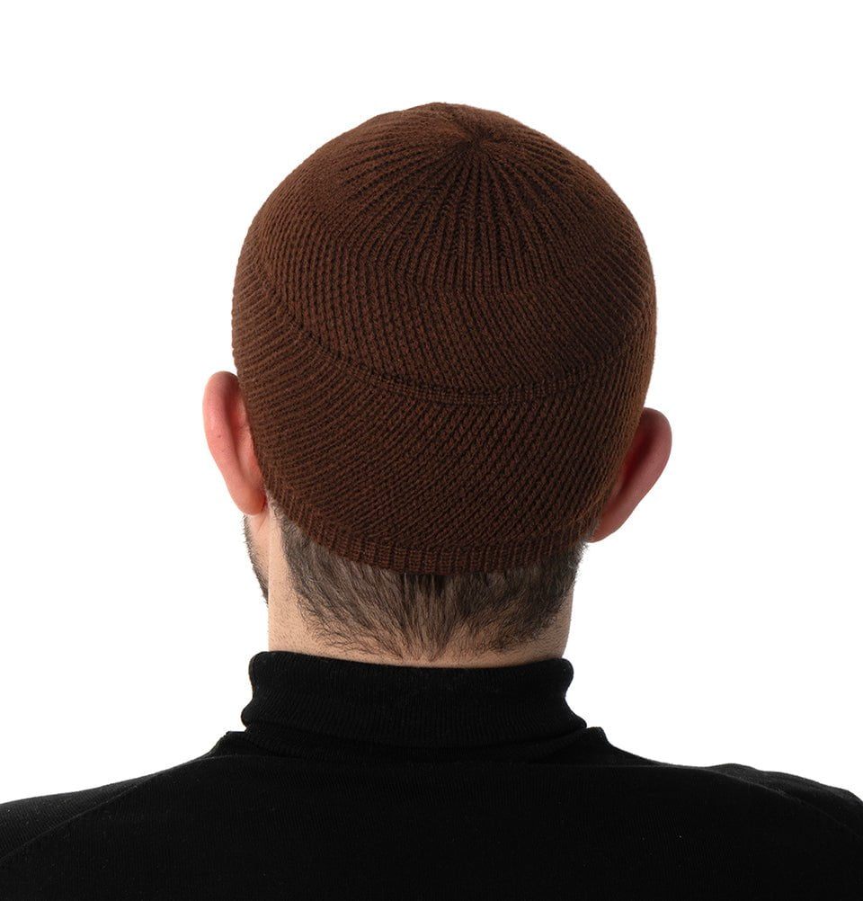Men's Premium Islamic Cozy Knitted Kufi - Gingerbread Brown