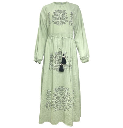 Modefa Modest Women's Cotton Dress 28302 - Mint Green