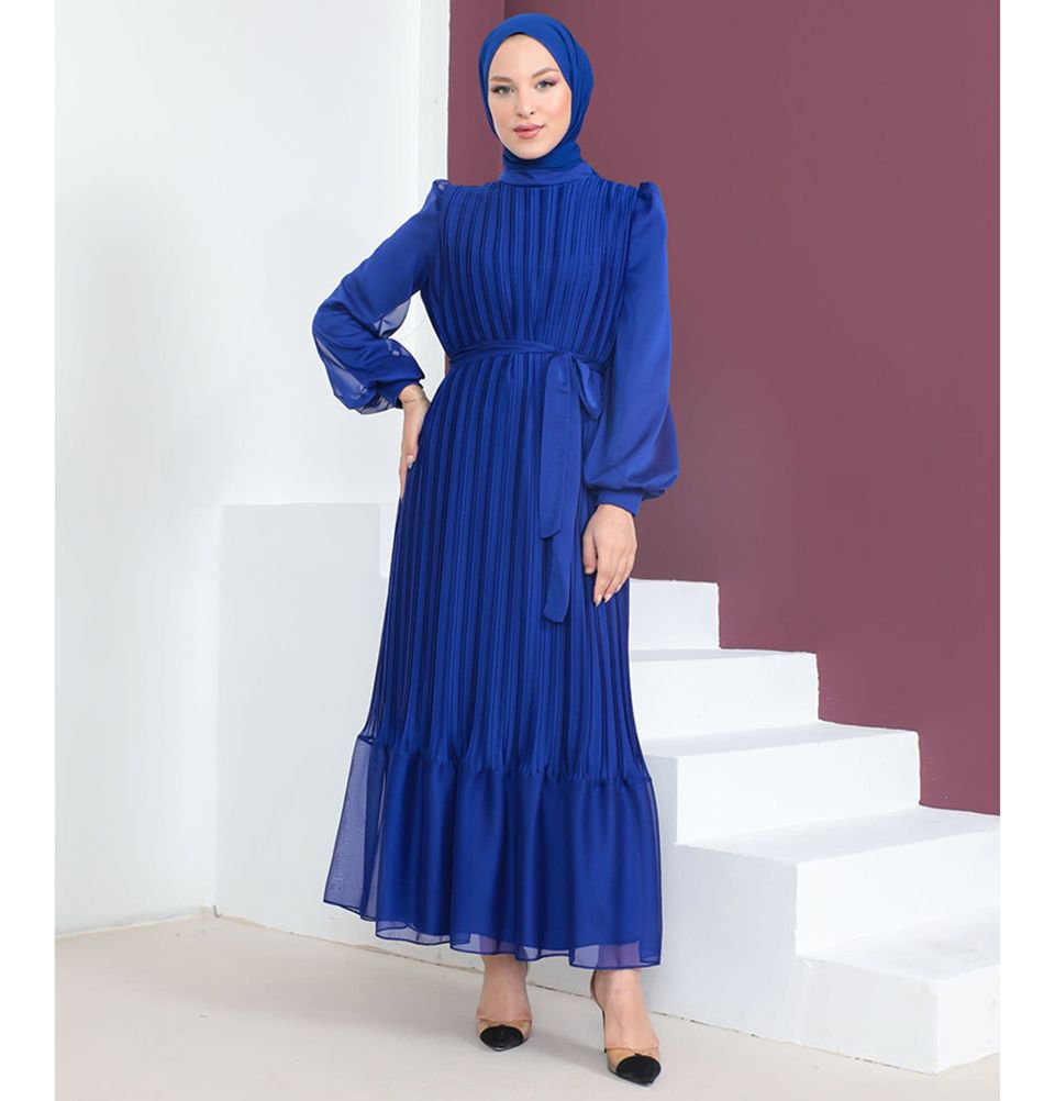 Modest Women's Dress Elegant 9390 - Royal Blue Modest Women's Dress Elegant 9390 - Royal Blue