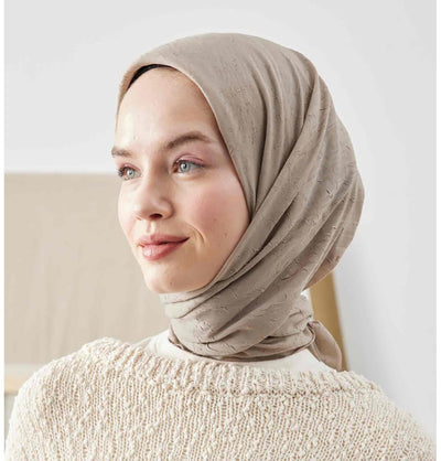 Modefa Muted Beige Bamboo Viscose Square Summer Hijab - Muted Beige