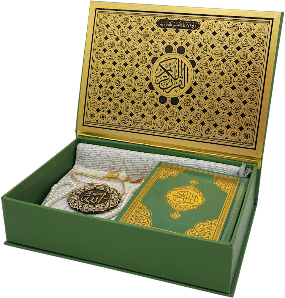 Quran Gift Box 4 Piece Set - Green