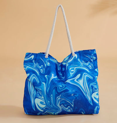 Modefa Purses Tote Beach Bag - C2304 Marble Blue