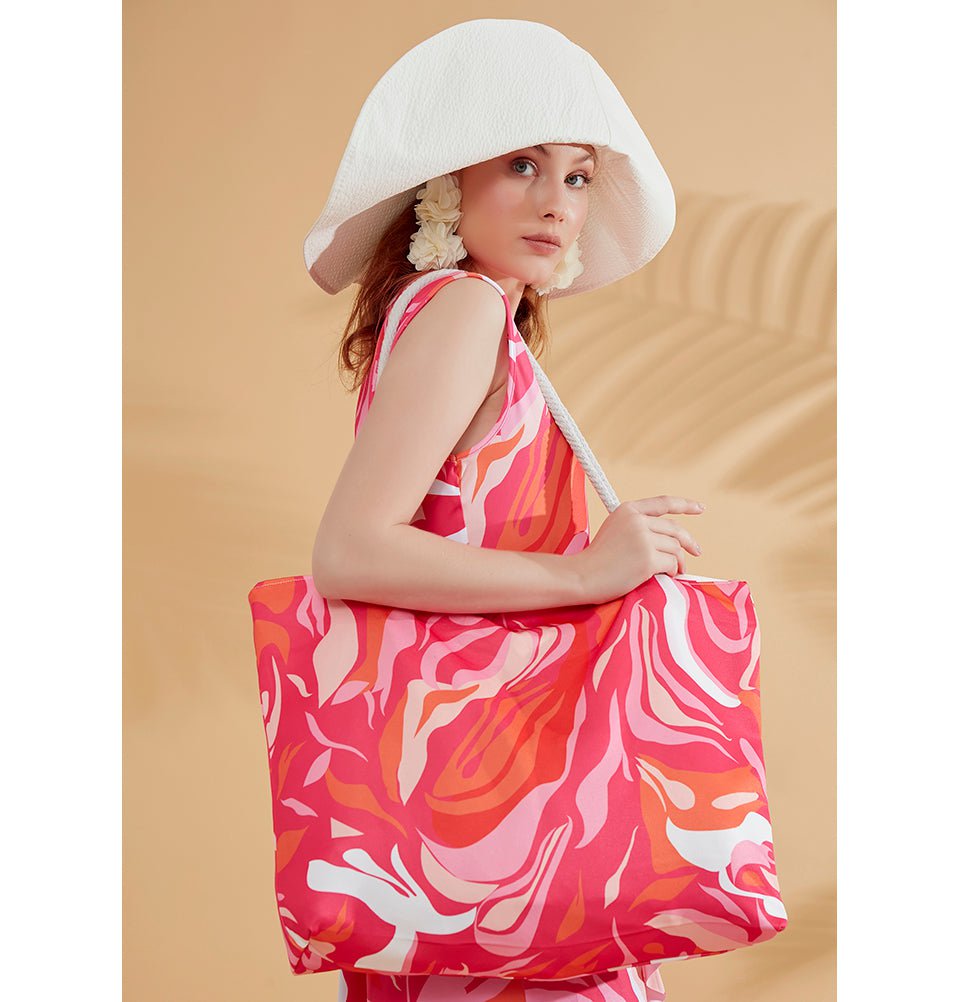 Modefa Purses Tote Beach Bag - C2322 Retro Pink