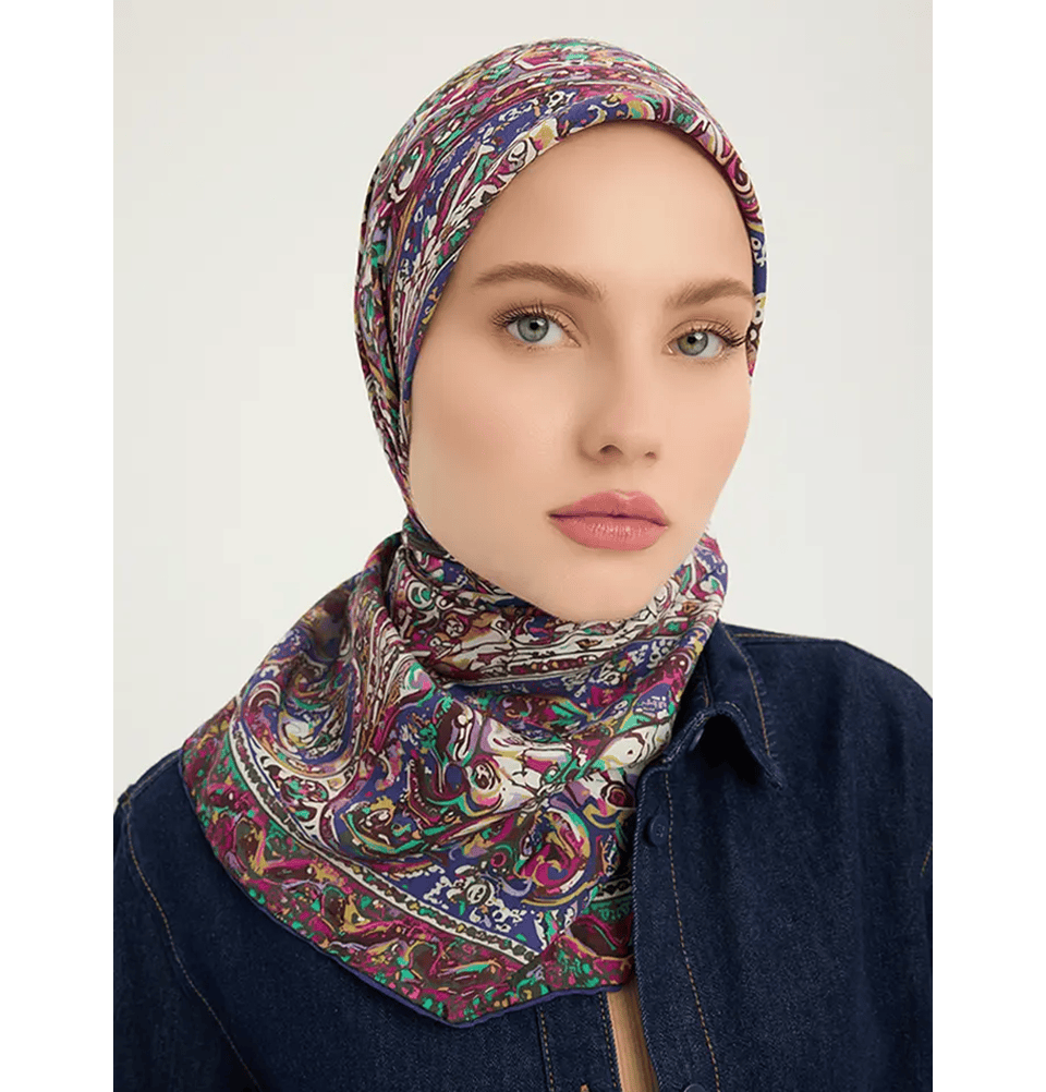 Vierra Viscose Square Hijab - Eternal Palace Purple