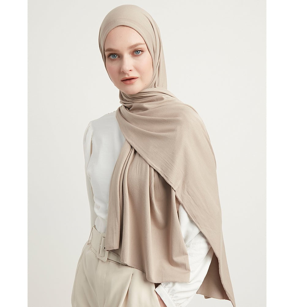 Modefa Shawl Beige Modefa Premium Jersey Hijab Shawl - Beige