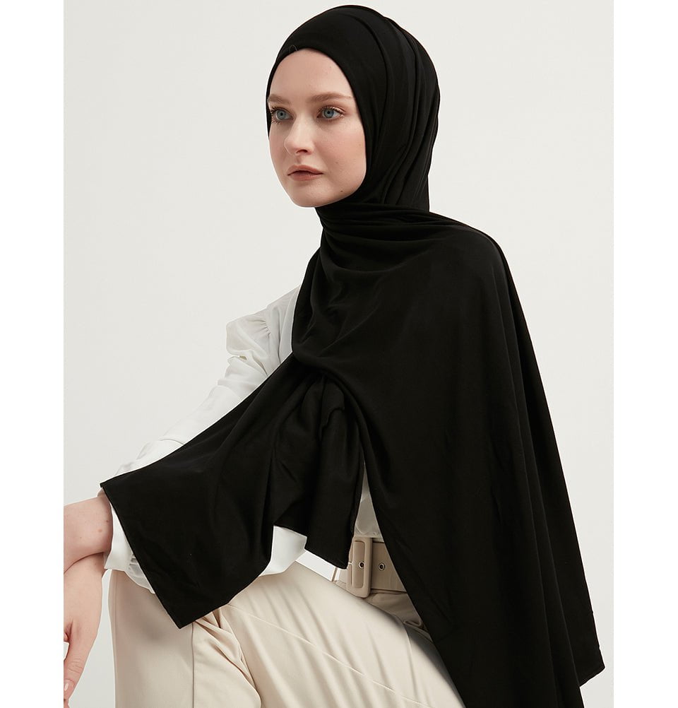 Modefa Shawl Black Modefa Premium Jersey Hijab Shawl - Black