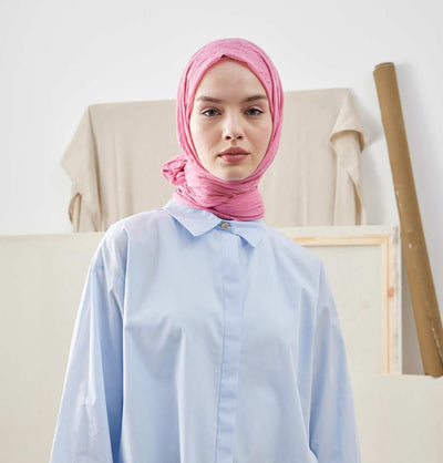 Modefa Shawl Bubblegum Pink Bamboo Viscose Summer Hijab Shawl - Bubblegum Pink