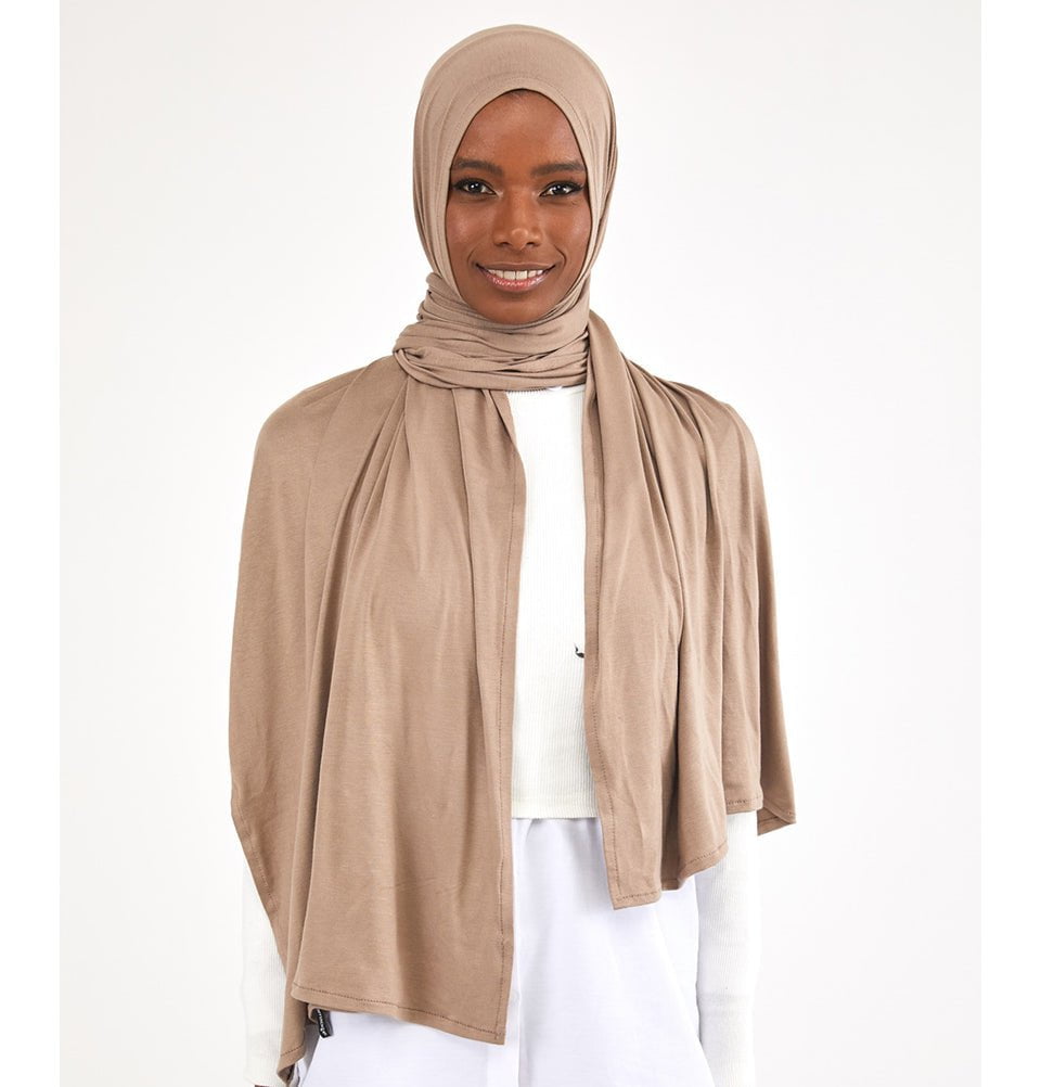 Basic Soft Jersey Shawl Hijab Desert Beige