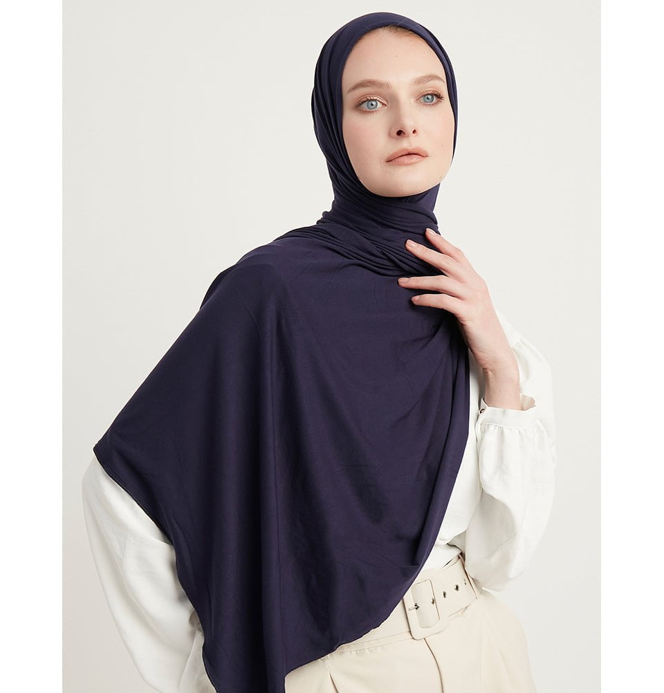 Modefa Shawl Navy Blue Modefa Premium Jersey Hijab Shawl - Navy Blue