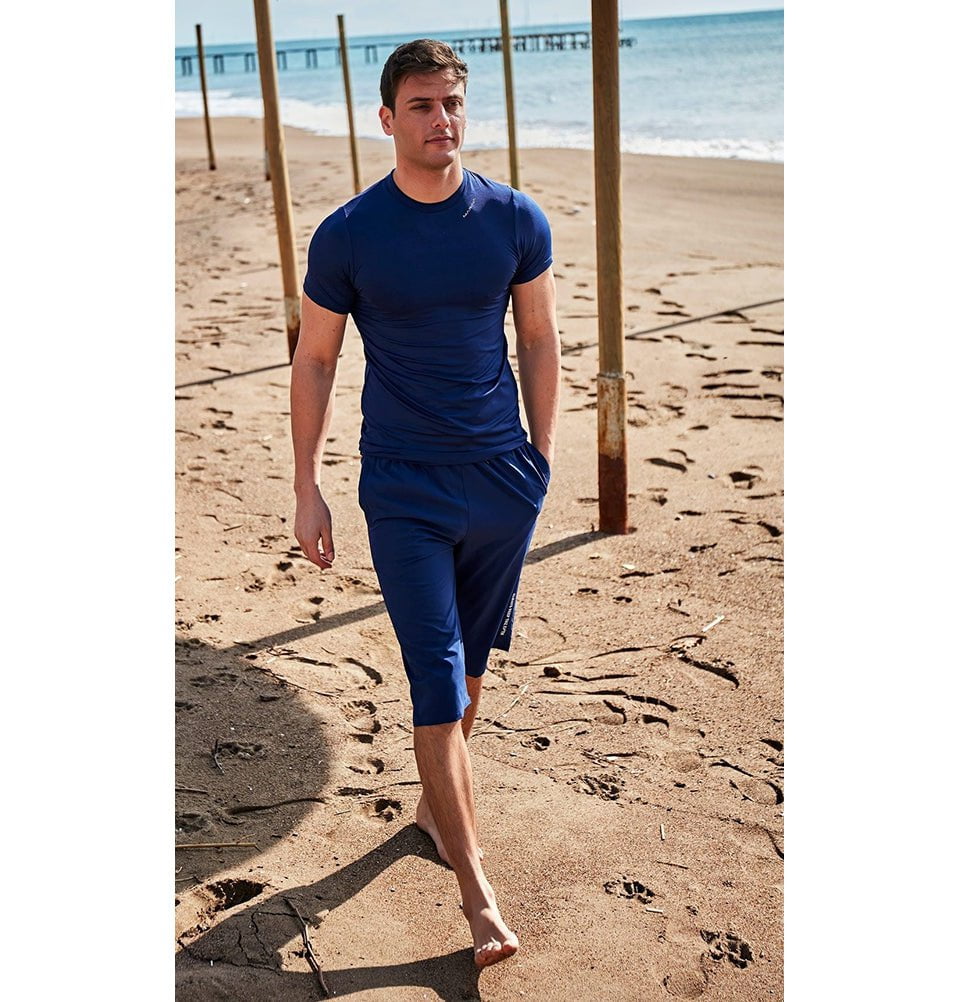 Men's Modest Swim Shorts MS2408 Blue