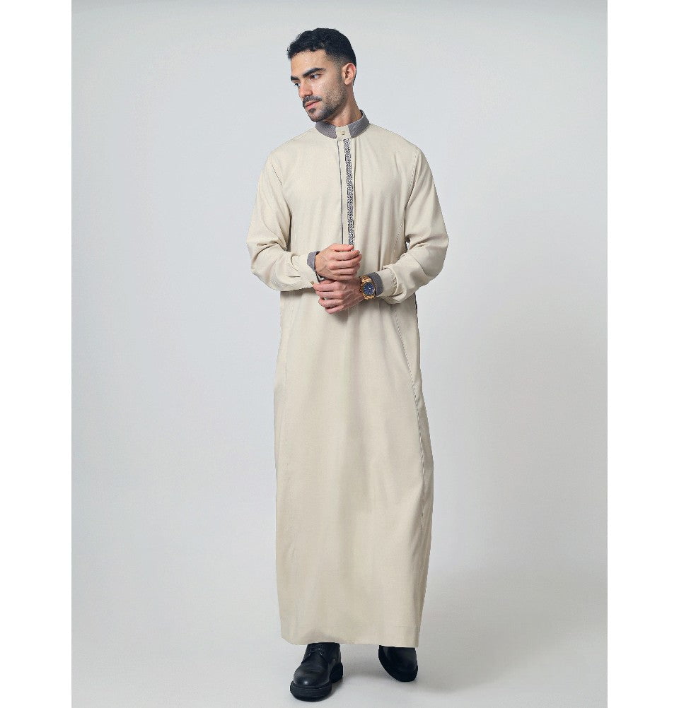 Men's Full Length Islamic Thobe 312 - Sahara Beige