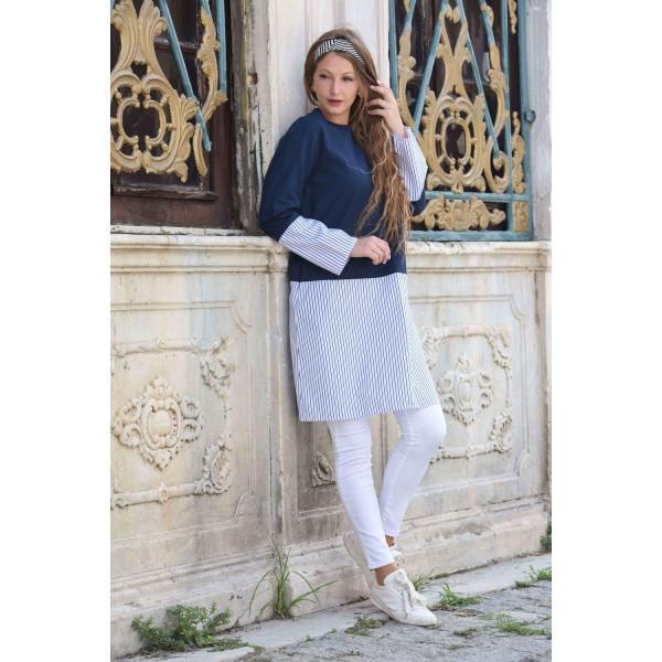 Abaci Modest Sporty Tunic & Pant Set 8344 Mint/Navy main image 1