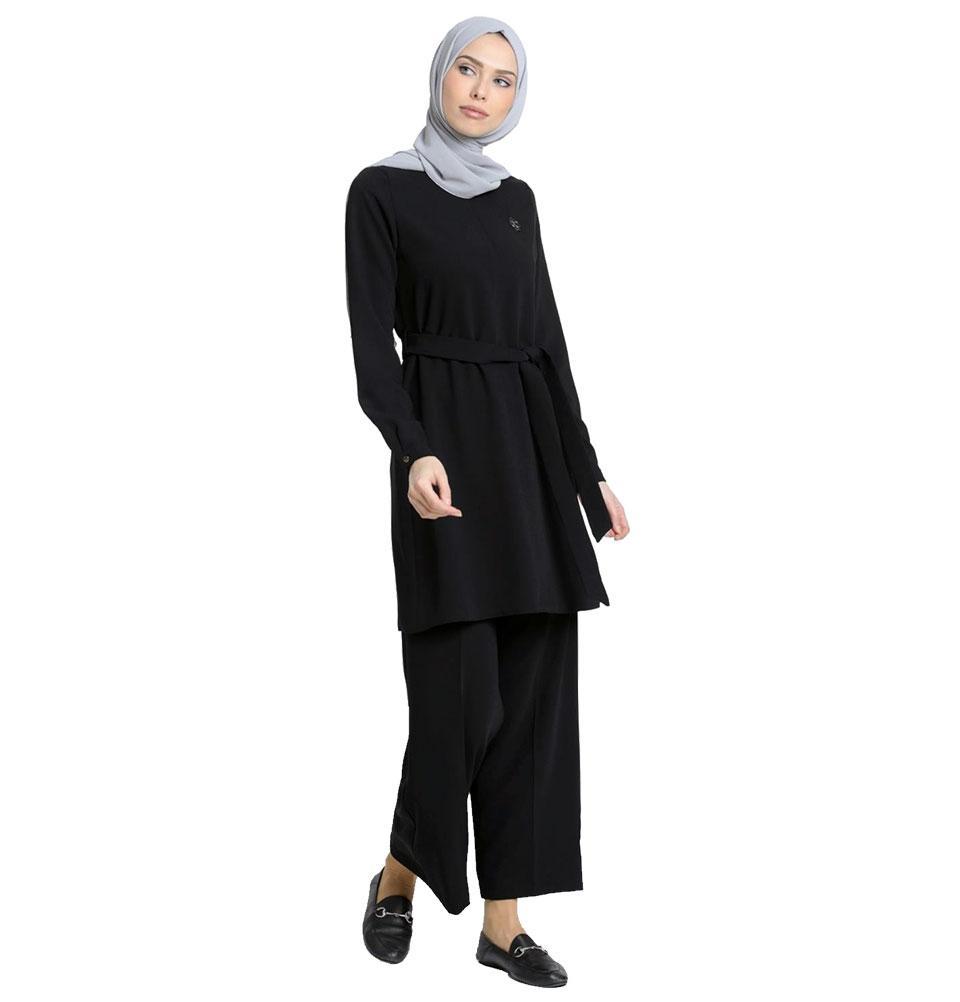 Abaci Modest Sporty Tunic & Skirt Set 8361 Peach/Black main image 1