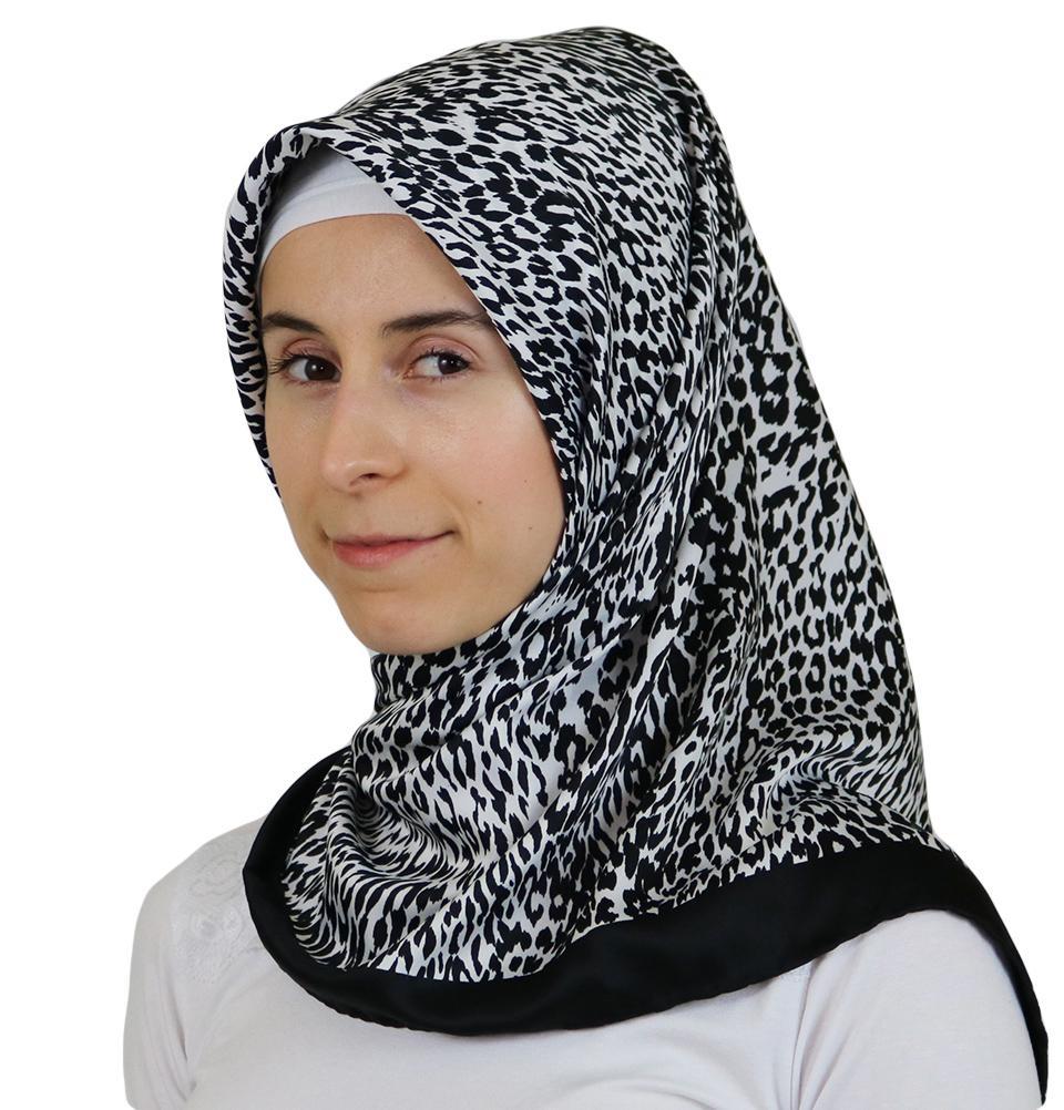 Aker Satin Square Hijab Scarf 5005 914 Black - Main Image