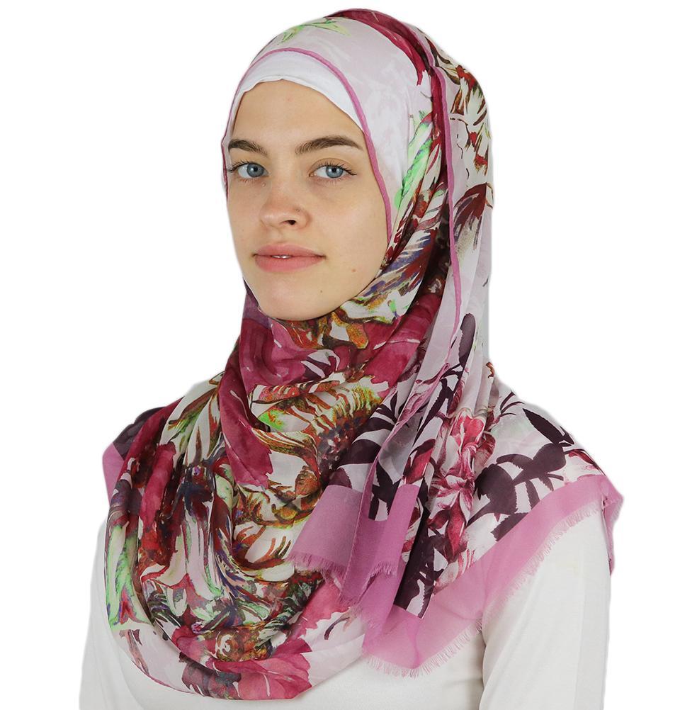 Aker Double-Sided Silk Hijab Shawl #057 Olive Green