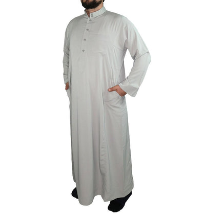 Al-Najmah Thobe Men's Full Length Long Sleeve Islamic Thobe - Pistachio Beige
