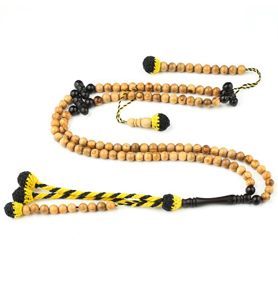 BasmalaBeads Olive Wood with Ebony Accents 99 Count Prayer Beads