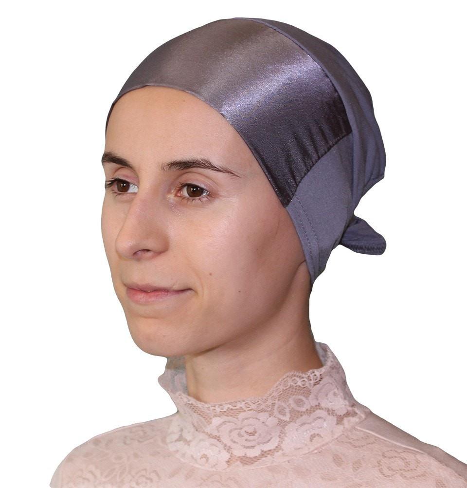 Firdevs Satin Hijab Bonnet Underscarf Grey - Main Image