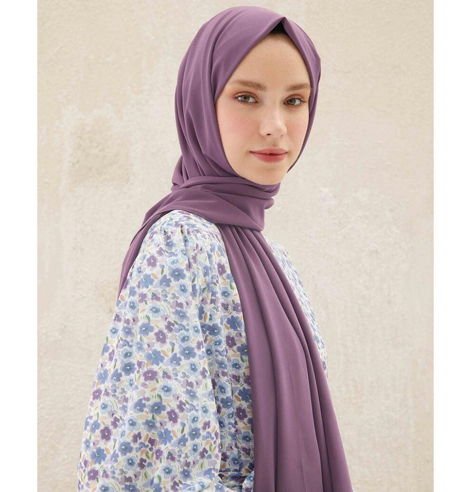 Fresh Scarf Shawl Lilac Medine Ipek Chiffon Hijab Shawl - Lilac