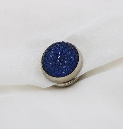 Bejeweled Magnetic Hijab 'Pin' - Dark Blue