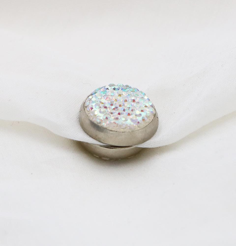 Bejeweled Magnetic Hijab 'Pin' - Iridescent