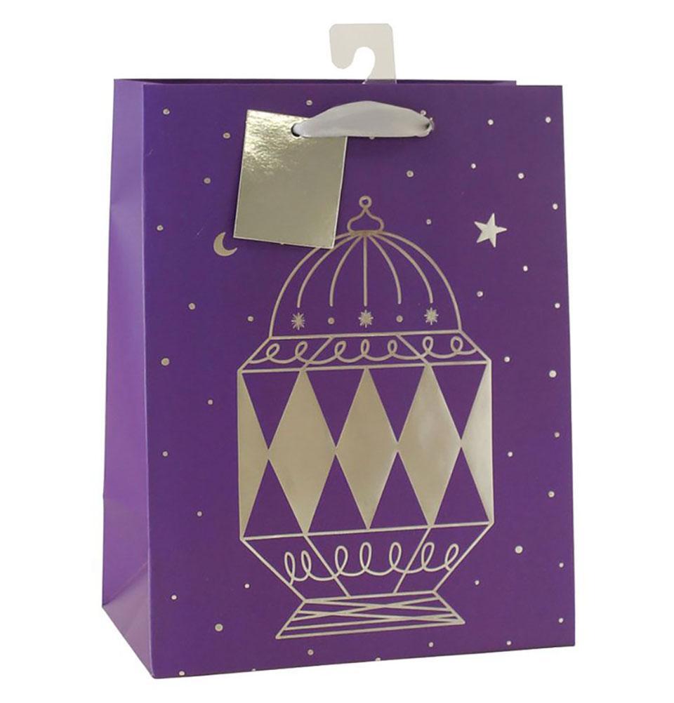 Hello Holy Days Foil Lantern Gift Bag - Medium