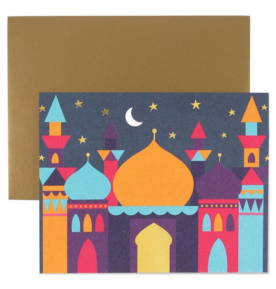 Hello Holy Days Wonder Mosque Greeting Card