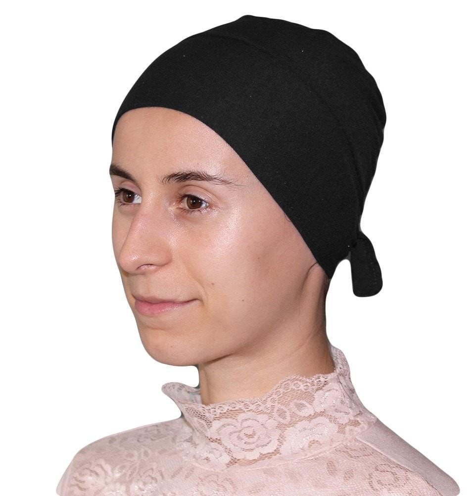 Firdevs Luxury Jersey Hijab Bonnet Underscarf Black
