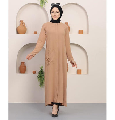 Modefa Dress Simple Ferace Abaya 5182 Camel