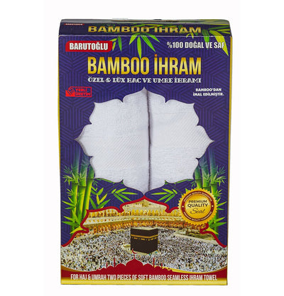 Modefa Ihram Men's Bamboo Cotton Ihram Set of 2 Towels for Hajj and Umrah