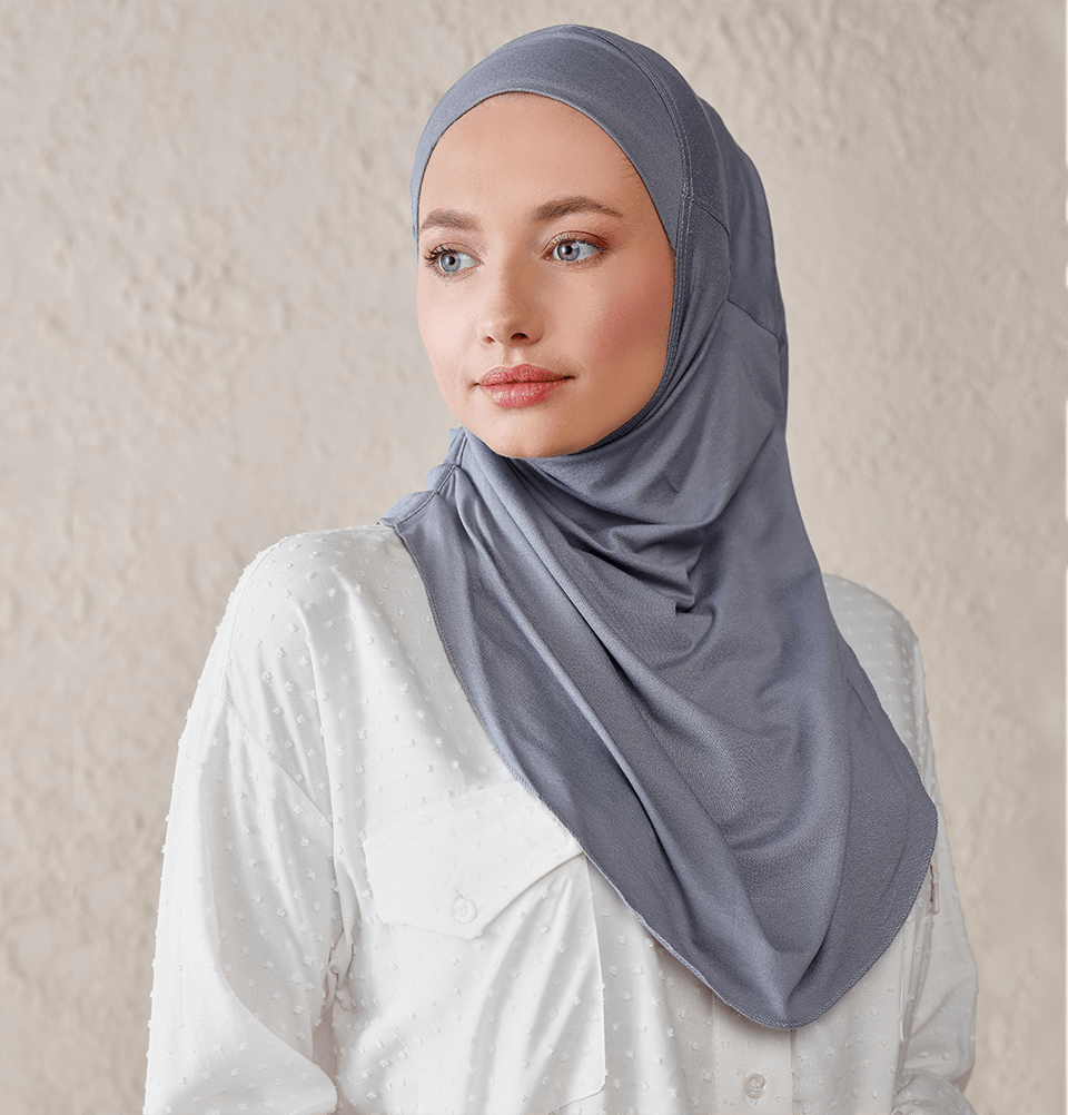Modefa One Piece Instant Practical Hijab – Gray