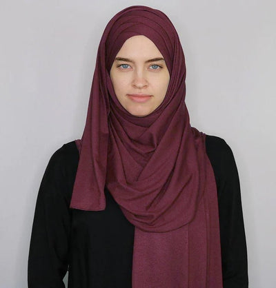 Modefa Instant Hijabs Magenta Modefa Instant Criss-Cross Jersey Hijab Shawl – Magenta