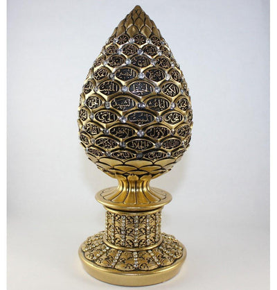 Modefa Islamic Decor Gold Islamic Table Decor 99 Names of Allah Egg 2944 - Mini Gold