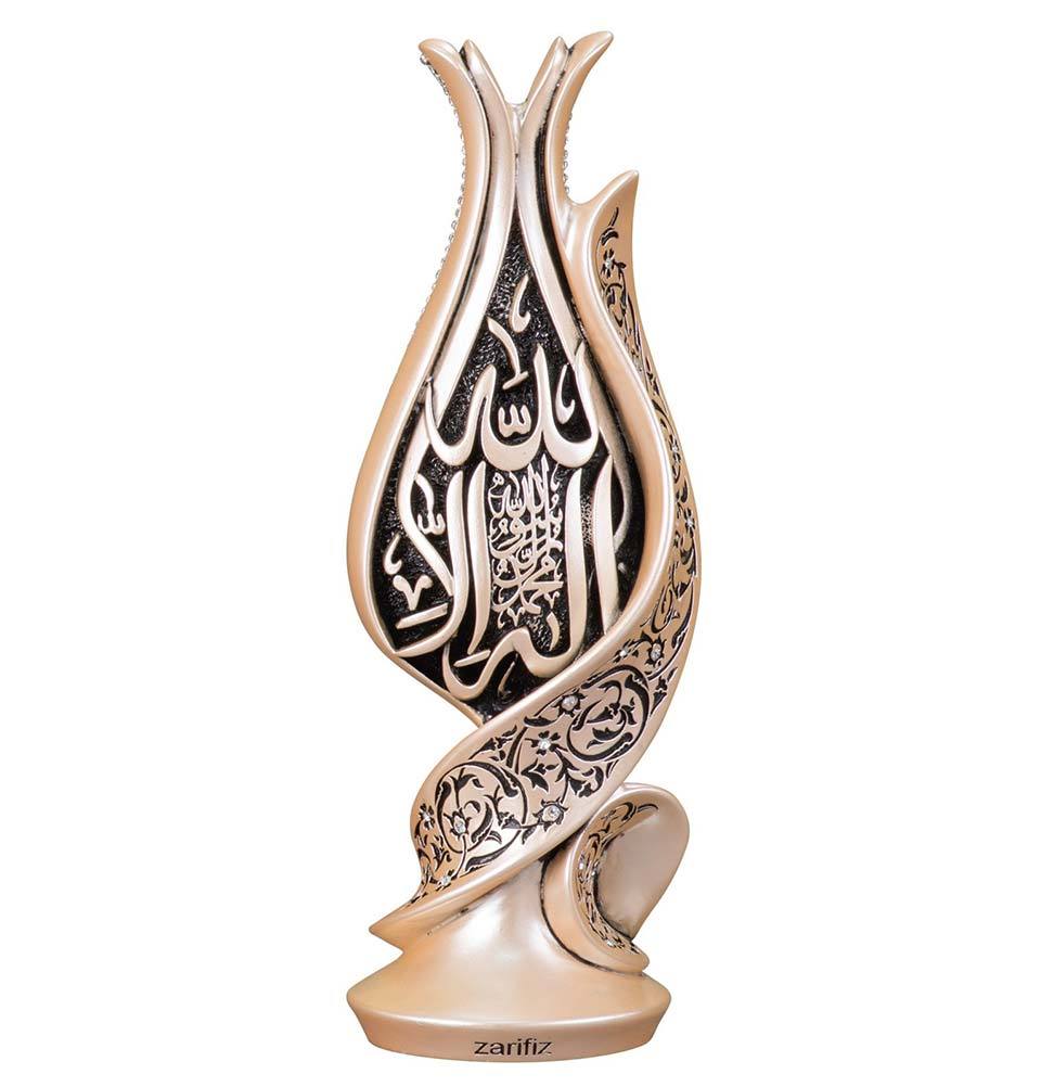Modefa Islamic Decor Mother of Pearl Islamic Table Decor | Lale Tulip & Tawhid | Mother of Pearl 290-3F