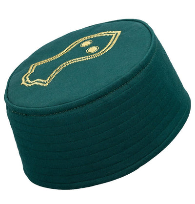 Modefa Kufi Men's Islamic Structured Kufi Hat | Prophet’s Muhammad’s (SAW) Sandal - Green