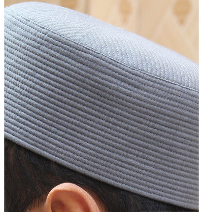 Modefa Kufi Men's Premium Islamic Turban Kufi - Light Gray