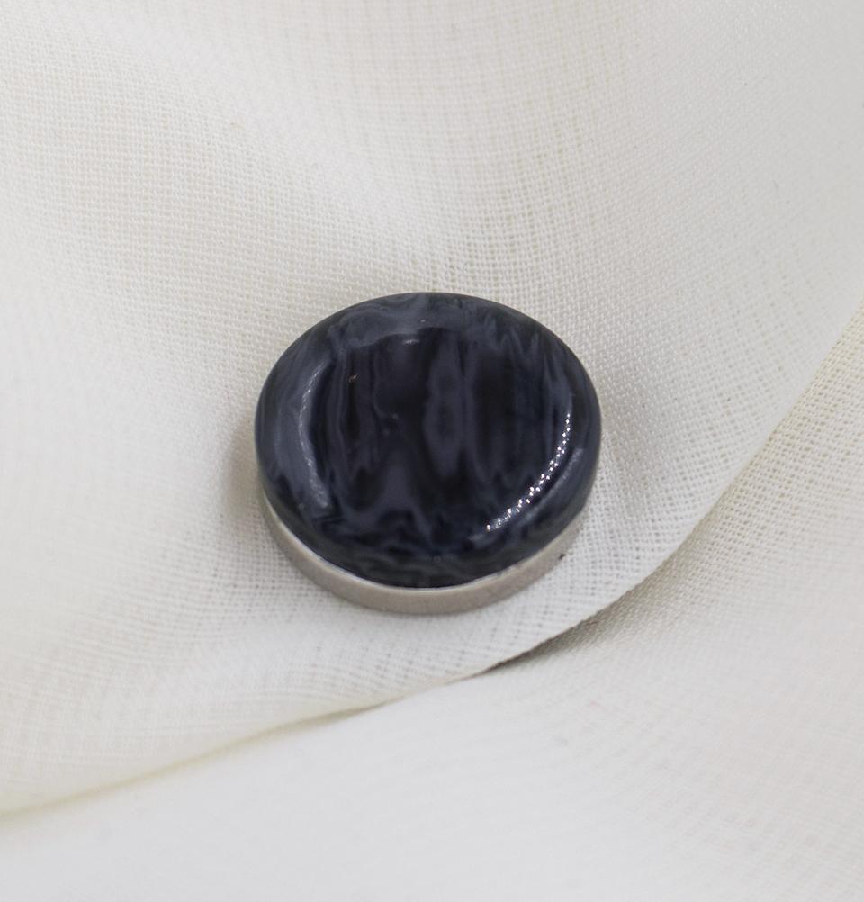 Marbled Magnetic Hijab 'Pin' - Black