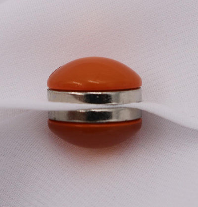 Solid Glossy Magnetic Hijab Pin - Orange